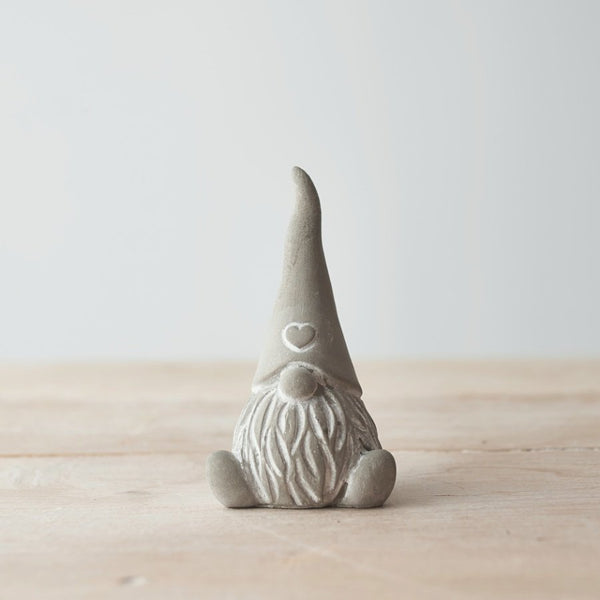 Cement Sitting Gonk With Heart - Pretty Perfect Gifts uk