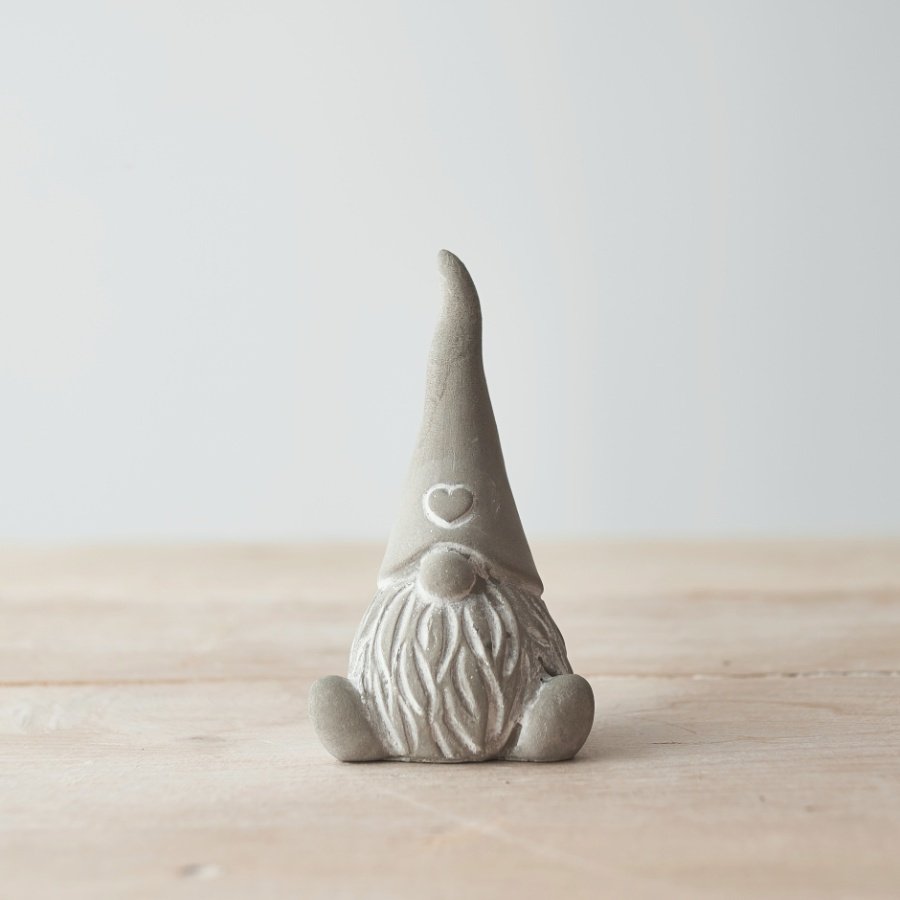Cement Sitting Gonk With Heart - Pretty Perfect Gifts uk
