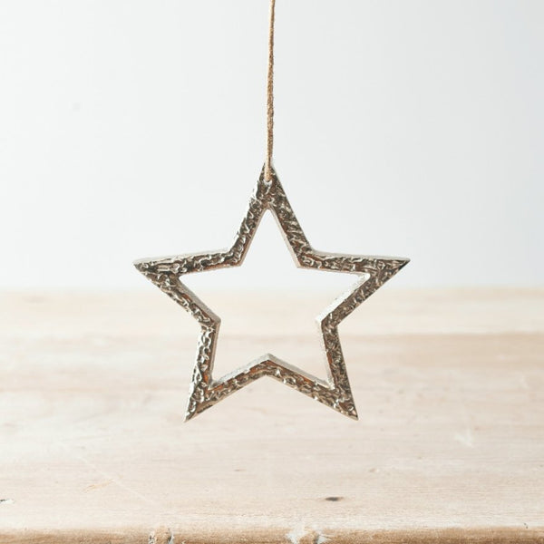HANGING METAL STAR, 12CM - Pretty Perfect Gifts uk