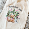 Merry Christmas Pink Teddy Medium Sack - End Of Season Sale - Pretty Perfect Gifts uk