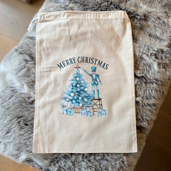 Merry Christmas Blue Solider Medium Sack - End Of Season Sale - Pretty Perfect Gifts uk