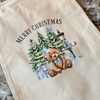 Merry Christmas Blue Teddy Medium Sack - End Of Season Sale - Pretty Perfect Gifts uk