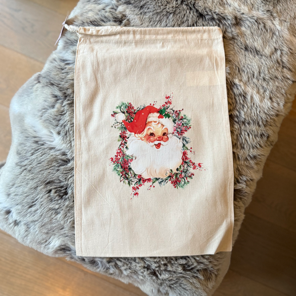 Santa Wreath Medium Sack - End Of Season Sale - Pretty Perfect Gifts uk