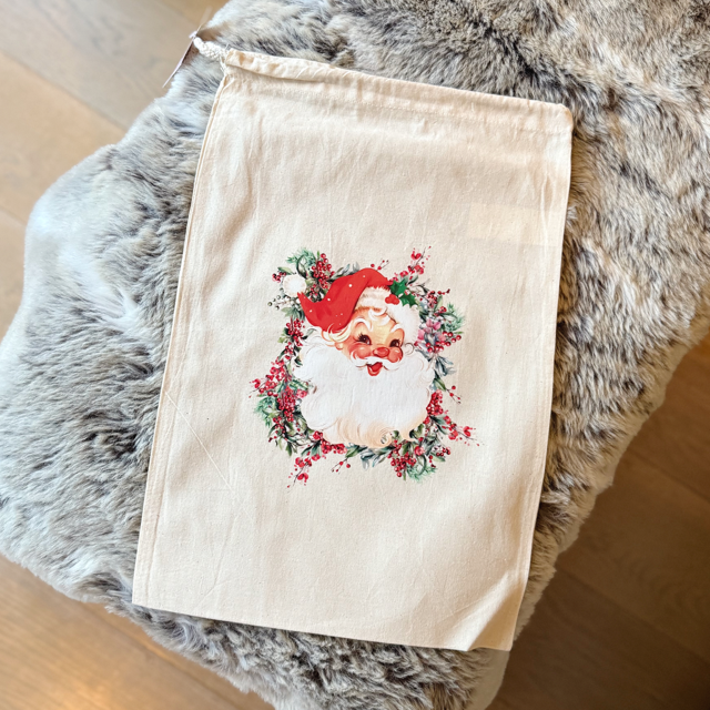 Santa Wreath Medium Sack - End Of Season Sale - Pretty Perfect Gifts uk
