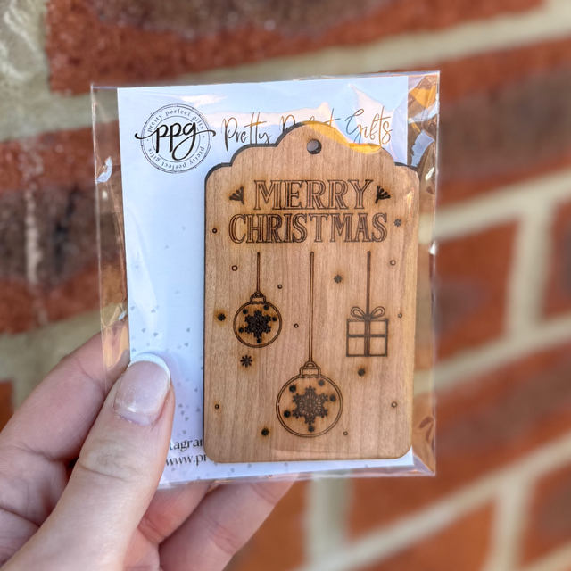 Merry Christmas Wooden Tag - End of Season Sale - Pretty Perfect Gifts uk