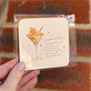 Gingerbread Martini Christmas Cocktail Coasters - End of Season Sale - Pretty Perfect Gifts uk