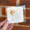 Gingerbread Martini Christmas Cocktail Coasters - End of Season Sale - Pretty Perfect Gifts uk