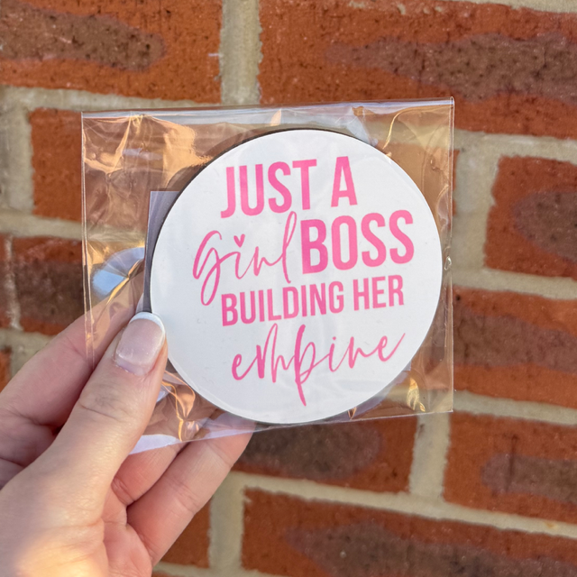 Just A Girl Boss Building Her Empire Coaster - End Of Season Sale - Pretty Perfect Gifts uk