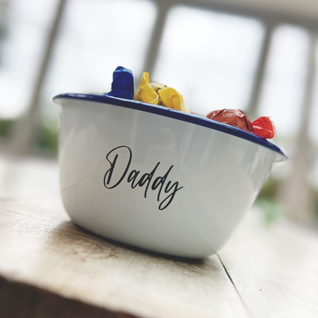 Named Enamel Bowl - SECONDS - Pretty Perfect Gifts uk