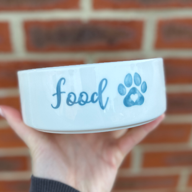 Food Blue Pet Bowl - End of Season Sale - Pretty Perfect Gifts uk