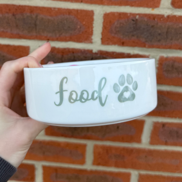 Food Sage Green Pet Bowl - End of Season Sale - Pretty Perfect Gifts uk