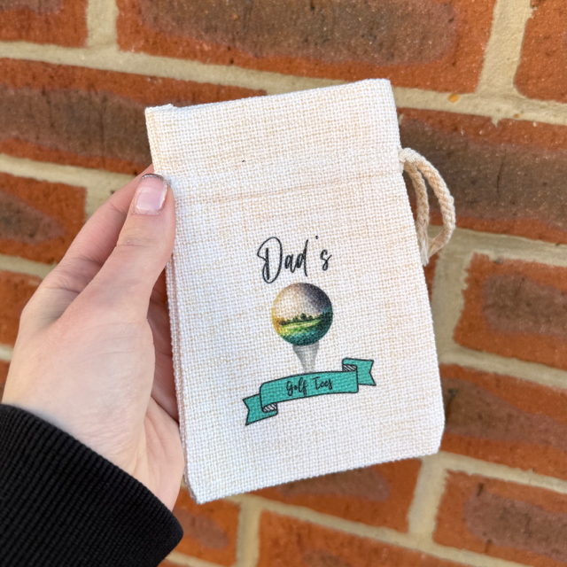 Dad's Golf Tees Landscape Drawstring Bag - End of Season Sale - Pretty Perfect Gifts uk