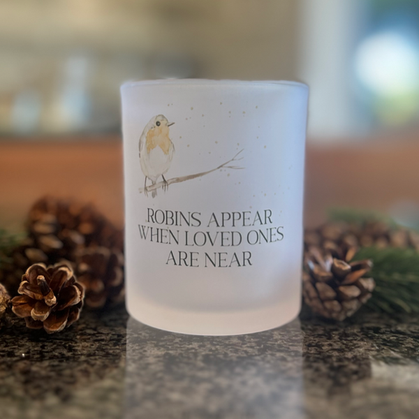 Robins Appear When Loved Ones Are Near Tea Light Holder Pretty Perfect Gifts uk
