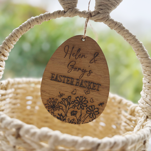 Easter Basket Personalised Tag - Pretty Perfect Gifts uk