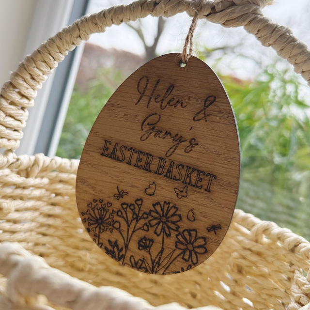 Easter Basket Personalised Tag - Pretty Perfect Gifts uk