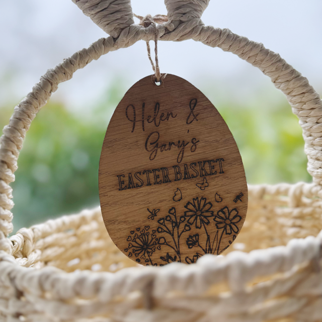 Easter Basket Personalised Tag - Pretty Perfect Gifts uk