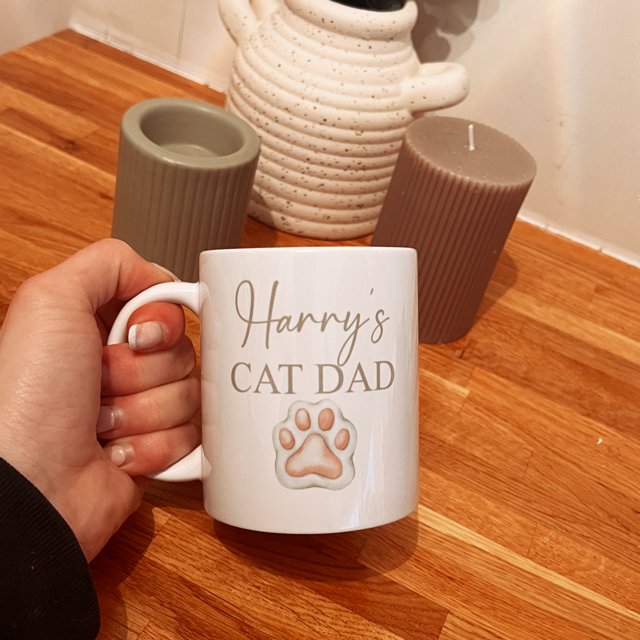 Cat Dad Personalised Mug - Main Image