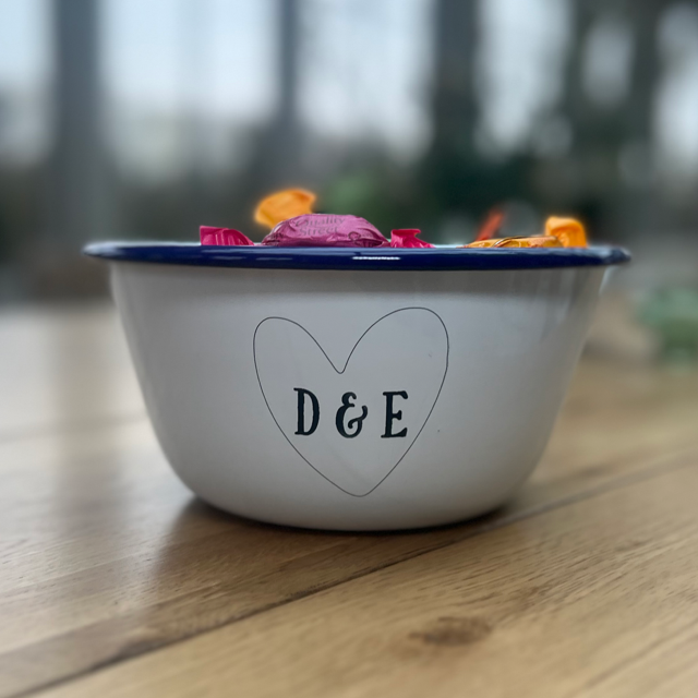 Initial Heart Engraved Bowl - Pretty Perfect Gifts uk