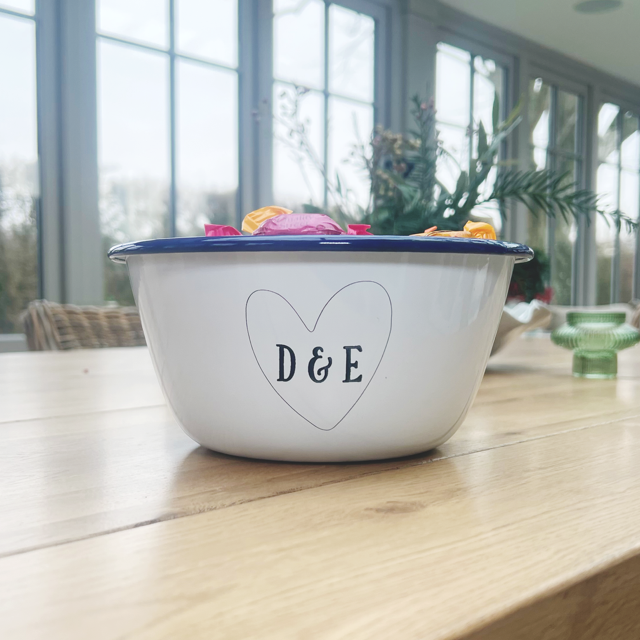 Initial Heart Engraved Bowl - Pretty Perfect Gifts uk