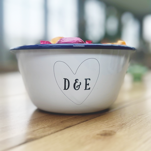 Initial Heart Engraved Bowl - Pretty Perfect Gifts uk