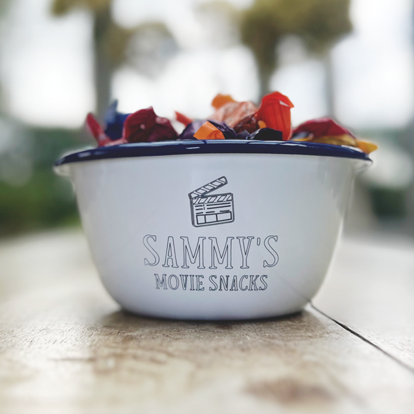 Movie Snacks Personalised Engraved Bowl - Pretty Perfect Gifts uk