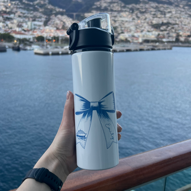 Cruise Bow Personalised Water Bottle - Pretty Perfect Gifts uk