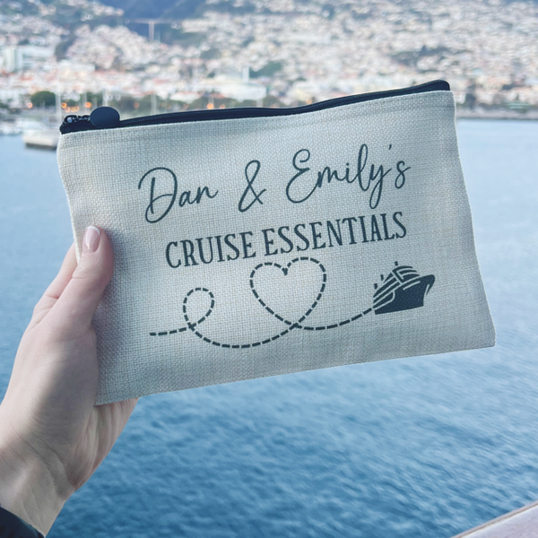 Cruise Essentials Personalised Pouch - Pretty Perfect Gifts uk