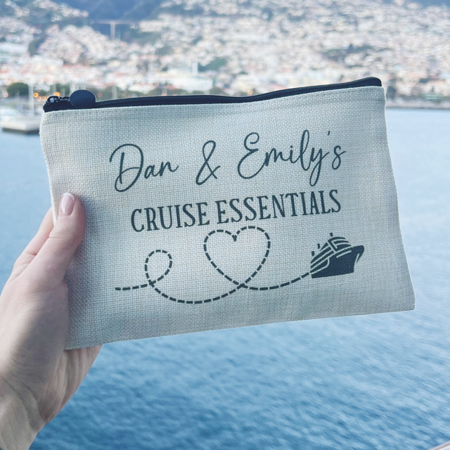 Cruise Essentials Personalised Pouch - Pretty Perfect Gifts uk