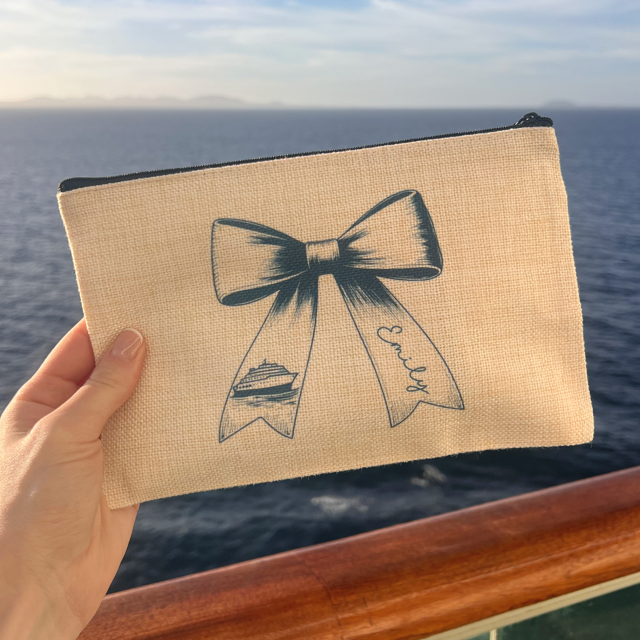 Cruise Bow Personalised Pouch - Pretty Perfect Gifts uk