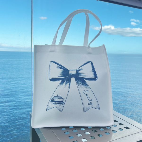 Cruise Bow Personalised Tote Bag - Pretty Perfect Gifts uk