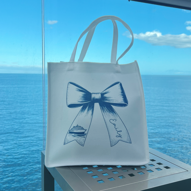 Cruise Bow Personalised Tote Bag - Pretty Perfect Gifts uk