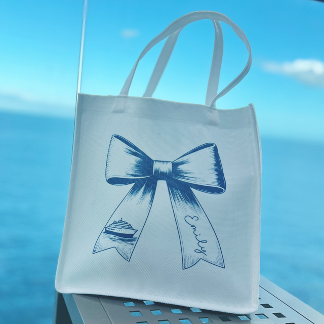 Cruise Bow Personalised Tote Bag - Pretty Perfect Gifts uk
