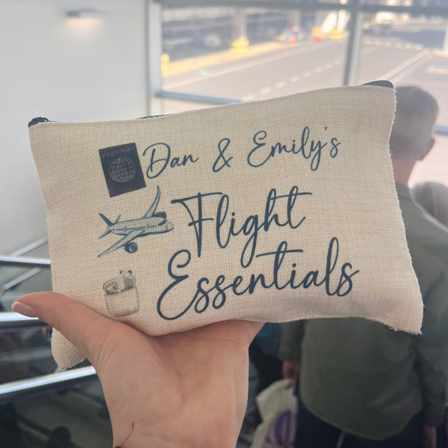 Flight Essentials Custom Pouch - Pretty Perfect Gifts uk