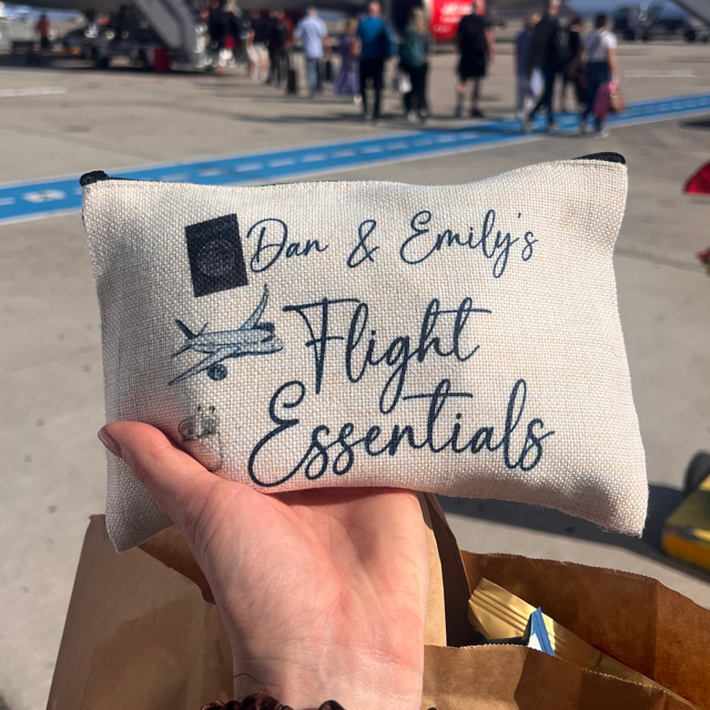 Flight Essentials Custom Pouch - Pretty Perfect Gifts uk