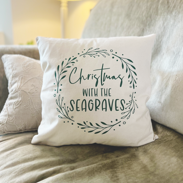 Christmas With The Personalised Cushion Cover Pretty Perfect