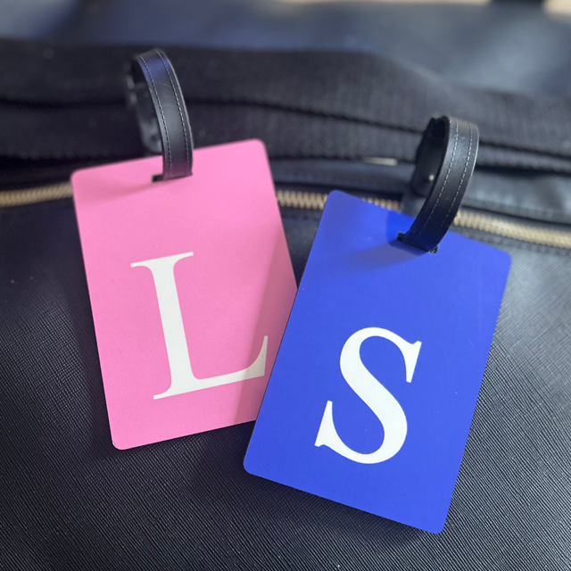 Solid Initial Luggage Tag