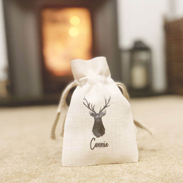 Stag Custom Drawstring Pouch