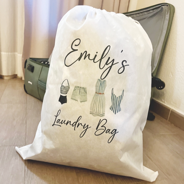Personalised travel 2025 laundry bag