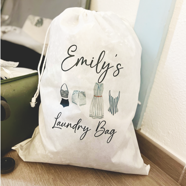 Personalised travel discount laundry bag