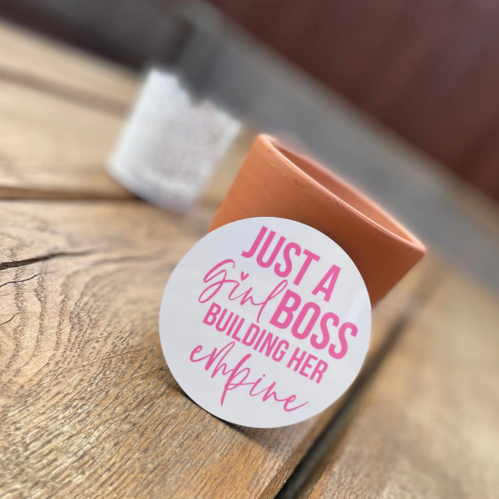 Just A Girl Boss Building Her Empire Coaster - End Of Season Sale - Pretty Perfect Gifts uk